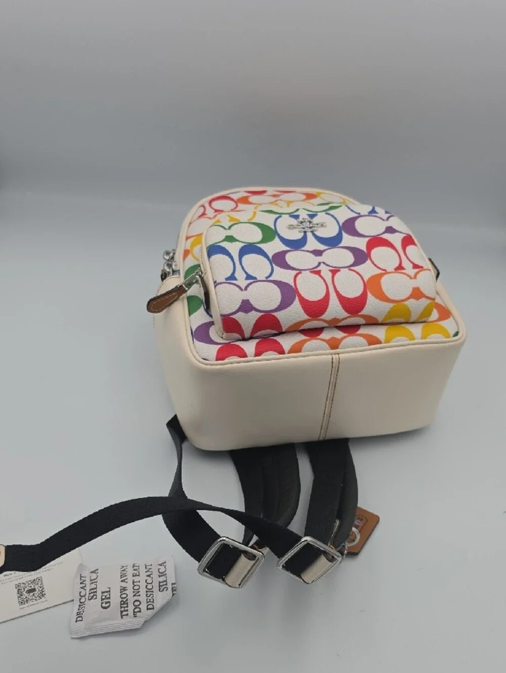Coach Pride White Rainbow Signature Mono Mini Backpack (NWOT)✨️🌈✨️